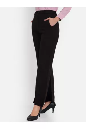 Broadstar Women Smart Loose Fit High-Rise Formal Trouser