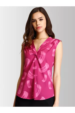 FableStreet Women Pink Printed Top