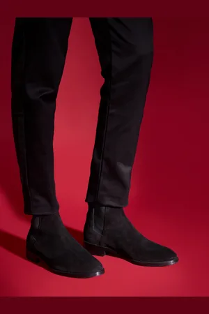SAINT G. Men Black Solid Chelsea Boots