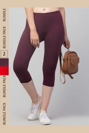 Apraa & Parma Clothing Women Pack of 2 Skinny Fit Cotton Capris