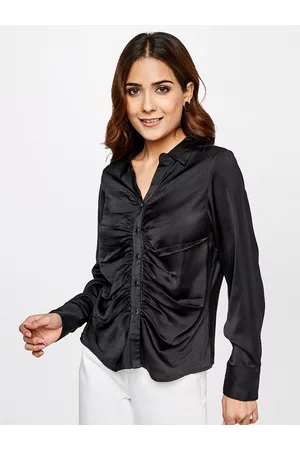 AND Cuffed Sleeves Shirt Style Top