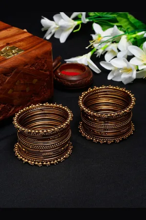 YouBella Set Of 2 Gold-Plated Bangles
