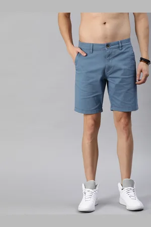 Roadster Men Blue Solid Regular Fit Chino Shorts