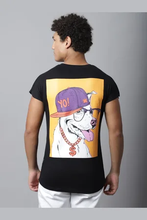DOOR74 Men Graphic Printed Cotton T-shirt
