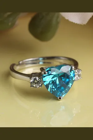 CLARA 92.5 % Sterling Silver Rhodium-Plated Cubic Zirconia-Studded Finger Ring