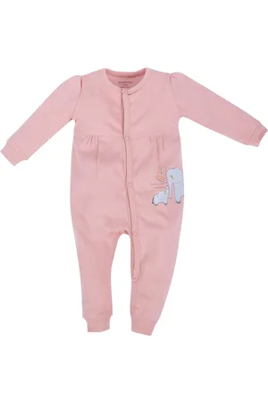 My Milestones Infants Girls Printed Cotton Romper