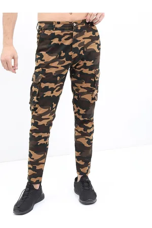 Highlander Men Camouflage Printed Slim Fit Cargos Trouser