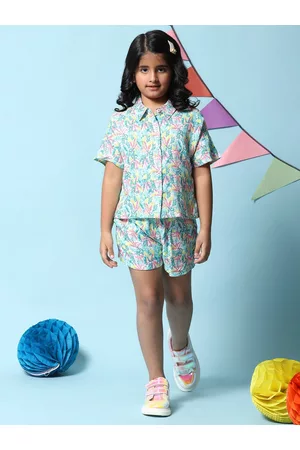 Biba Girls Printed Shirt with Shorts