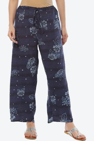Biba Women Floral Printed Straight Fit Parallel Trouser