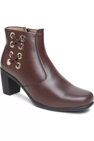 VALIOSAA Women Mid-Top Block Heel Winter Boots