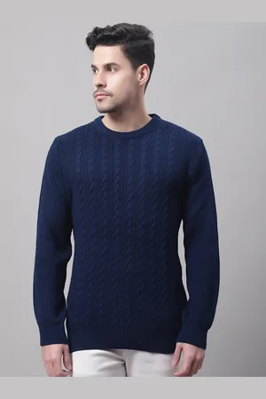 CANTABIL Men Cable Knit Acrylic Pullover Sweater