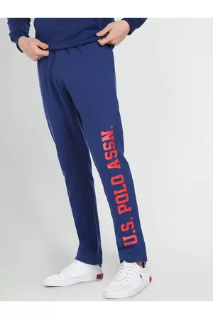 Ralph Lauren Men Printed Pure Cotton Straight-Fit Sports Track Pant