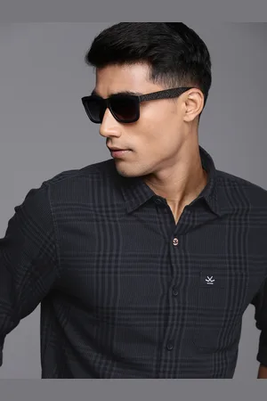 WROGN Men Pure Cotton Slim Fit Checked Casual Shirt