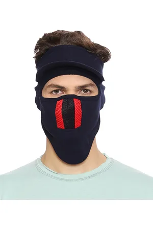 Gajraj Unisex Pack Of 2 Cotton Full Face Mask With Air Filter Mesh & Visor