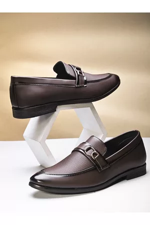 HERE&NOW Men Textured Formal Loafers
