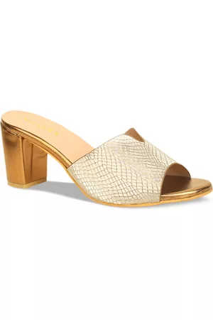 VALIOSAA Embellished Peep Toes Block Heels