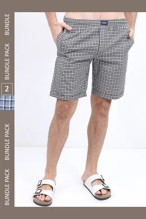 Highlander Men Pack Of 2 Checked Lounge Shorts