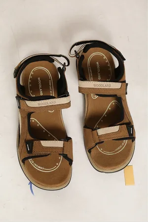 Woodland Men Brown Leather Comfort Sandals