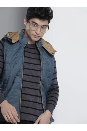 Buy Black & Teal Jackets & Coats for Men by The Indian Garage Co Online |  Ajio.com