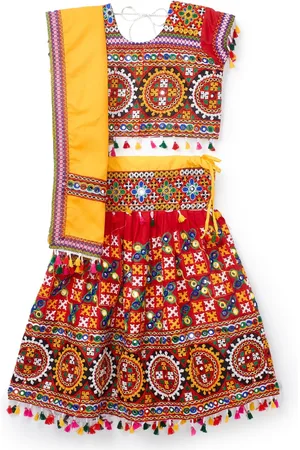 Banjara Infants Girls Embroidered Ready to Wear Lehenga & Blouse With Dupatta
