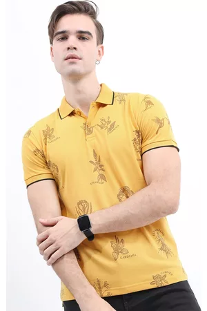 Ketch Men Printed Polo Collar Slim Fit T-shirt