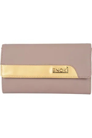 ENOKI Women Solid Button Closure Purse