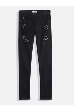 Ralph Lauren Girls Slim Fit Printed Stretchable Jeans
