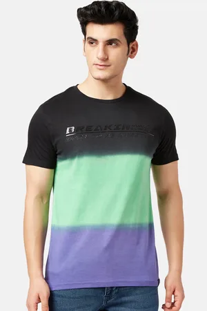 PEOPLE Men Printed Slim Fit Cotton T-shirt