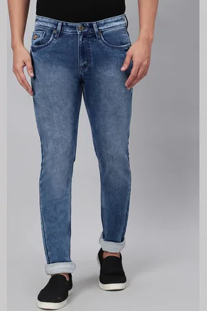 HJ HASASI Men Relaxed Fit Heavy Fade Stretchable Jeans