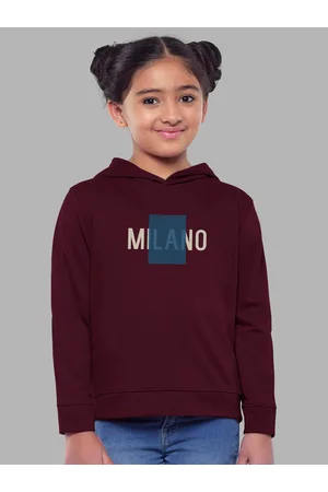 HELLCAT Girls Printed Hooded Cotton Sweatshirt