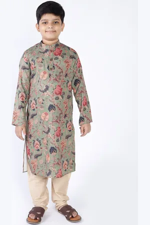 TABARD Boys Floral Printed Cotton Kurta