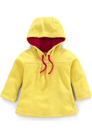 Nino Bambino Unisex Kids Yellow Hooded Sweatshirt