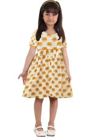 Kids On Board Girls Conversational Printed Dress