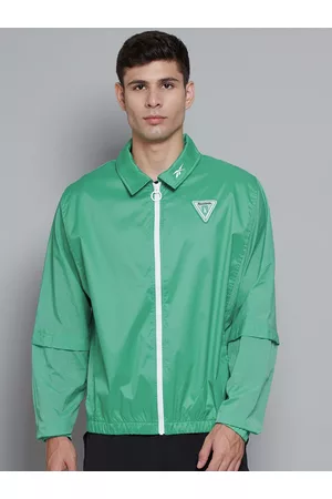 Reebok Men Teal Blue MYT Woven Training Sporty Jacket