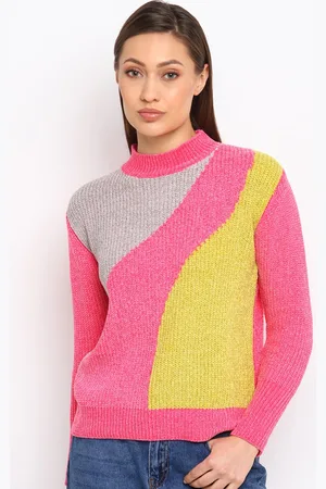 COVER STORY Women Colourblocked Pullover Sweater