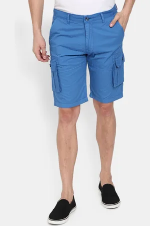 V-Mart Men Blue Cargo Shorts