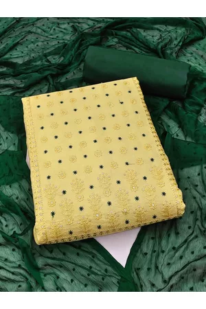 Kalini Embroidered Pure Cotton Unstitched Dress Material With Dupatta