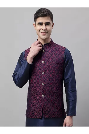 Jompers Men Woven Design Nehru Jacket