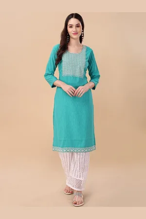 GUFRINA Women Embroidered Thread Work Kurta with Trousers
