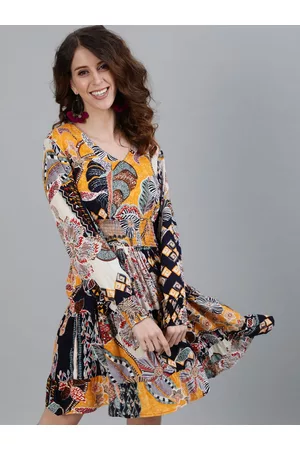 Ishin Fit and Flare Floral Mini Dress