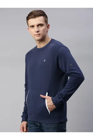 Allen Solly Sport Wimbledon Men Navy Blue Solid Sweatshirt
