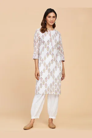 Fabindia Women Floral Printed Cotton Kurta