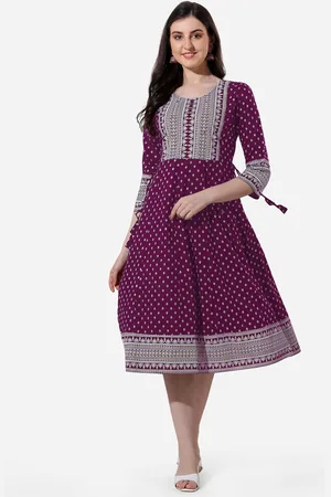 Mirchi Fashion Ethnic printed Fit And Flare Ethnic Dress