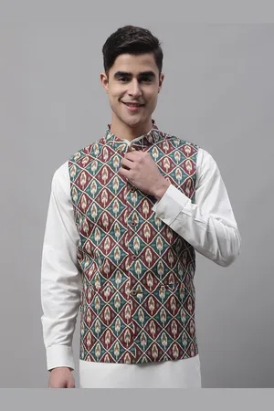Jompers Men Printed Nehru Jackets