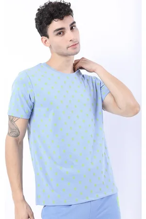 Ketch Men Blue Printed Slim Fit T-shirt