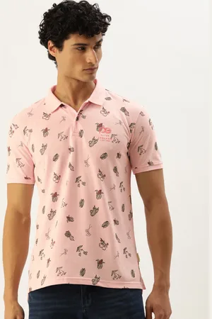 Peter England Men Printed Polo Collar Slim Fit T-shirt