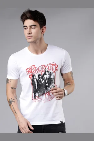 LocoMotive Men White Printed Round Neck T-shirt