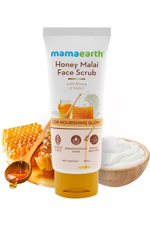 Mamaearth Honey Malai Face Scrub for Nourishing Glow 100 g