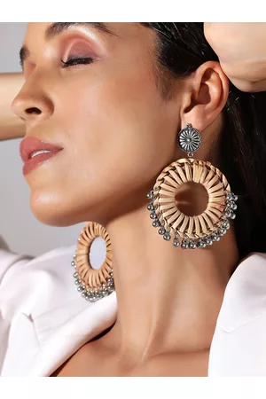Rubans Women Silver-Plated Classic Hoop Earrings