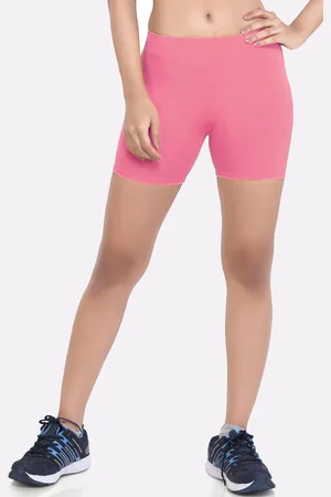 LAASA  SPORTS Women Pink Skinny Fit Training or Gym Sports Shorts